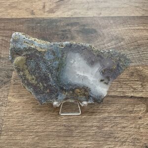Purple Moss Agate slab + stand